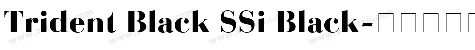 Trident Black SSi Black字体转换
